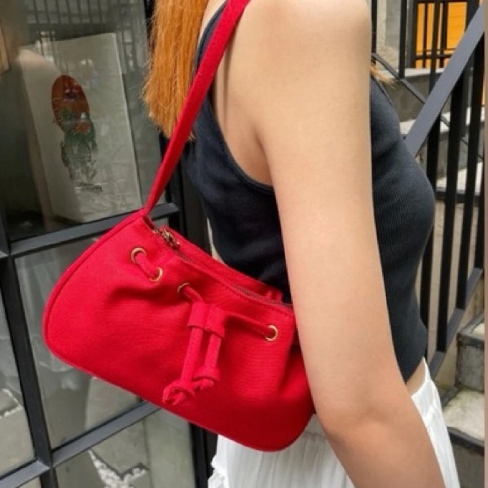 Brandy Red Canvas Purse